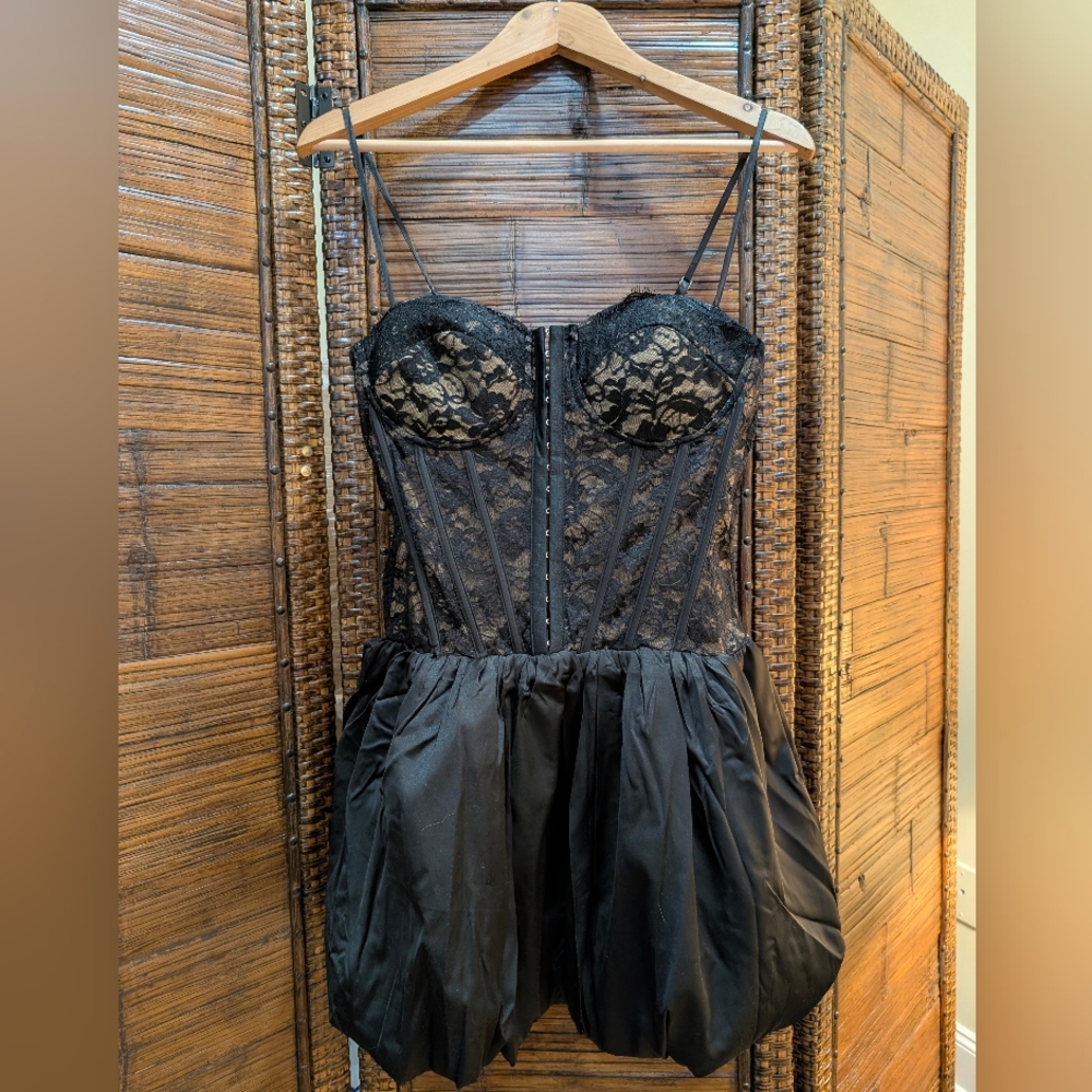 Fashion Nova Black Lace Mini Dress